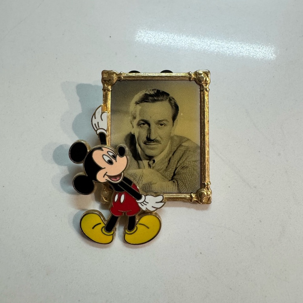 Mickey with Walt Disney Portrait Disneyland Pin